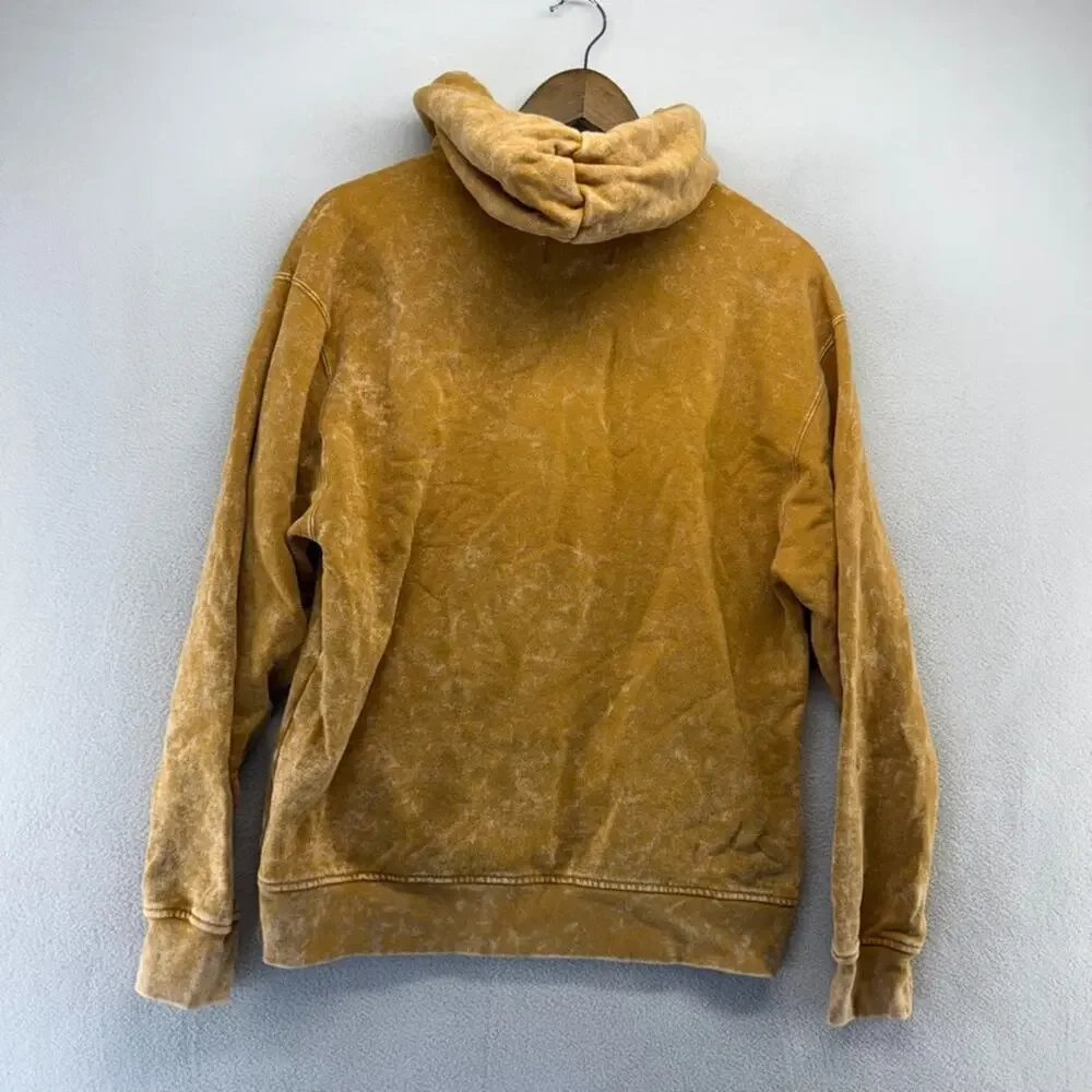 Jordan Hoodie Men's Medium Orange Yellow Garment Dyed Flight Nike Sweatshirt